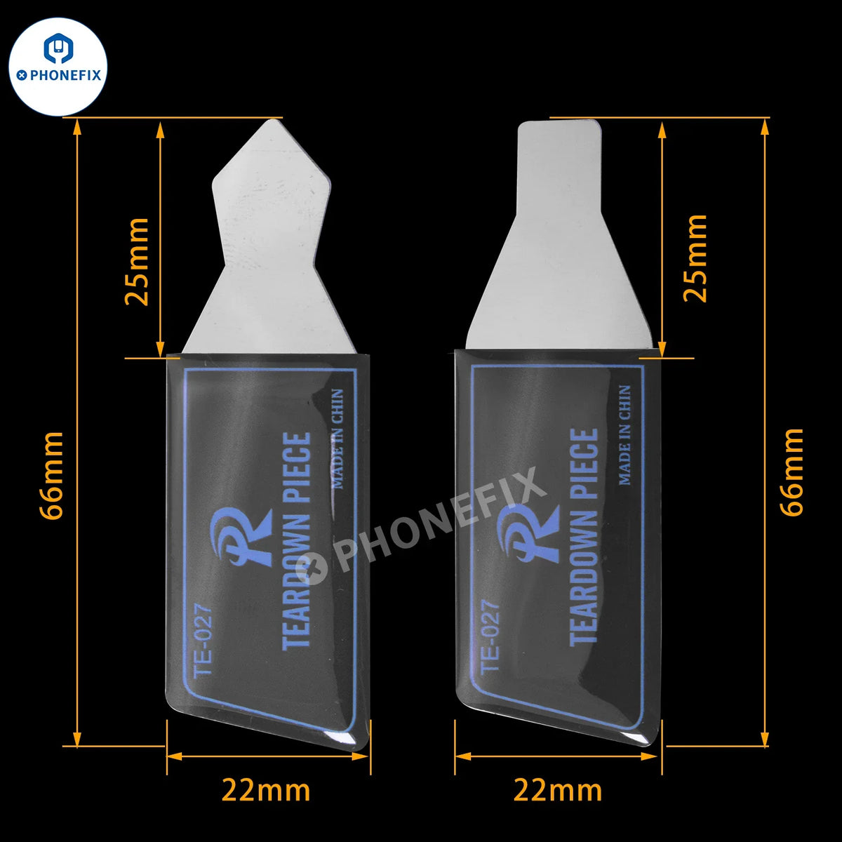 PHONEFIX curved LCD screen opening metal pry tool for phone disassembly and repair, designed for safe, precise screen removal.