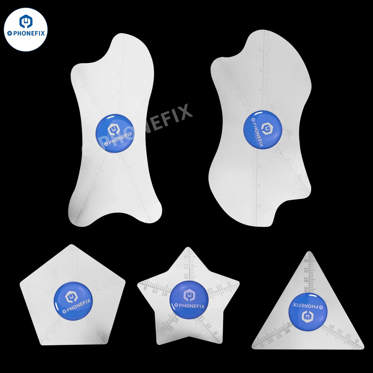 PHONEFIX curved LCD screen opening metal pry tool for phone disassembly and repair, designed for safe and precise screen removal.