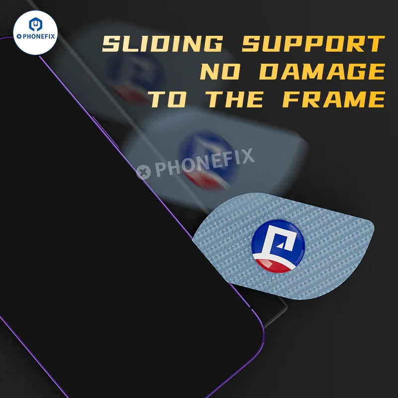 PHONEFIX JTX carbon fiber prying tool and LCD battery removal scraper for phone opening and repair.