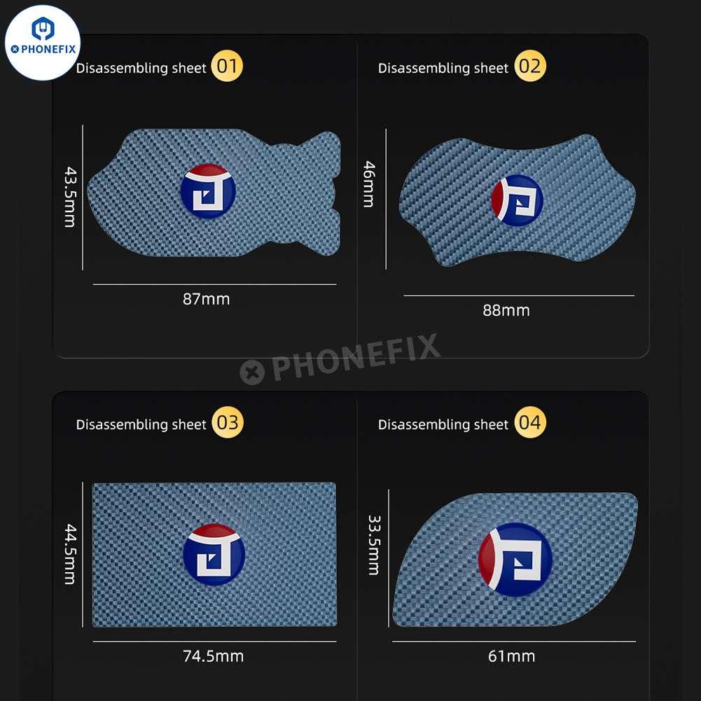 PhoneFix JTX carbon fiber prying tool and tin scraper for phone opening, LCD and battery removal, durable phone repair tools.