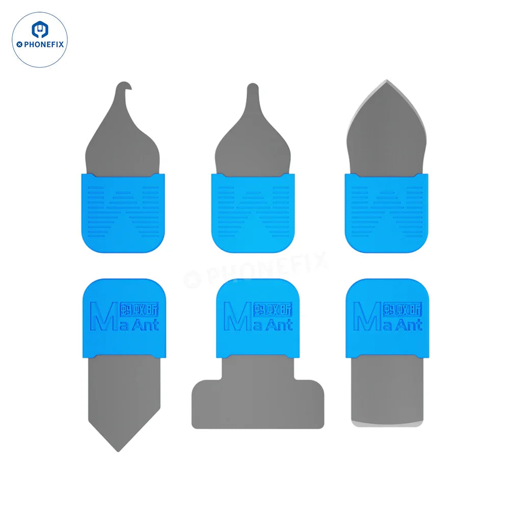 PHONEFIX MaAnt MY-118 6-in-1 pry blade phone disassembly tool set with various opening tools for smartphone repair.