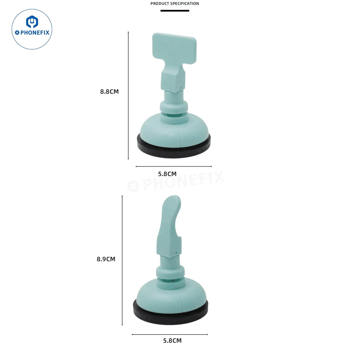 PHONEFIX LCD screen dismantling suction cup tool for phones and tablets, used for opening and repair.