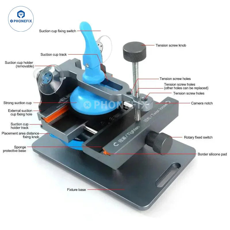 PhoneFix LCD screen dismantling tool with powerful suction cup for opening phones and tablets during repairs.