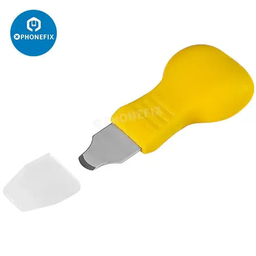 Set of three PhoneFIX short handle pry and scraper tools for phone repair and disassembly, designed for opening devices safely.