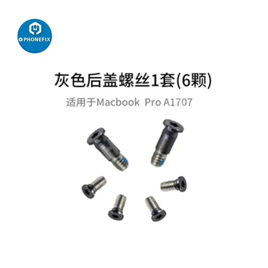 Set of 10 PHONEFIX Apple MacBook Pro Air Retina laptop back cover screws, compatible with A1342 model.