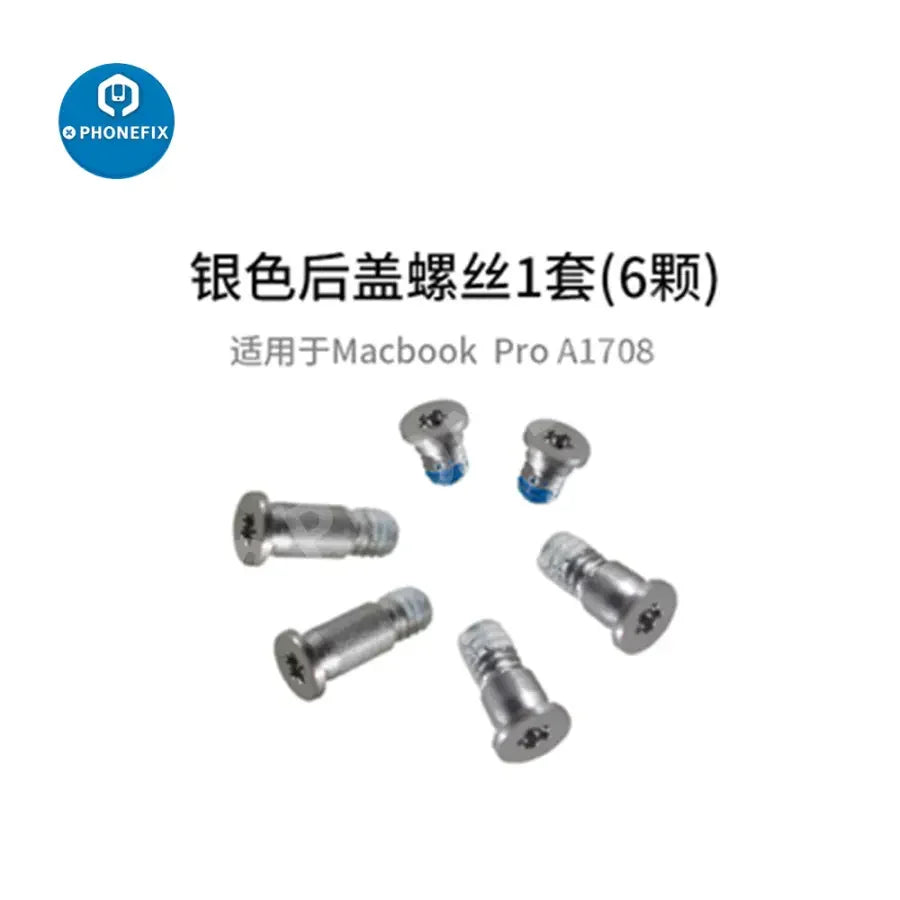 Set of 10 PHONEFIX Apple MacBook Pro Air Retina back cover screws for MacBook laptop repair and assembly.
