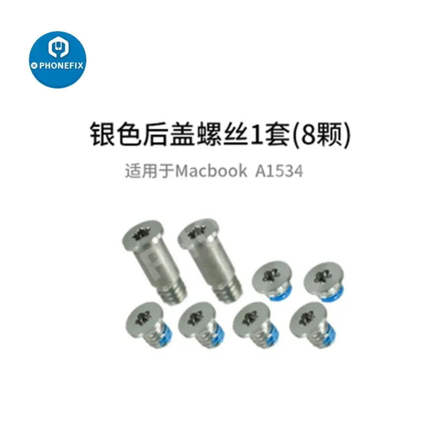 Set of 10 PhoneFIX screws for Apple MacBook Pro Air Retina back cover repair, compatible with A1342 model laptops.