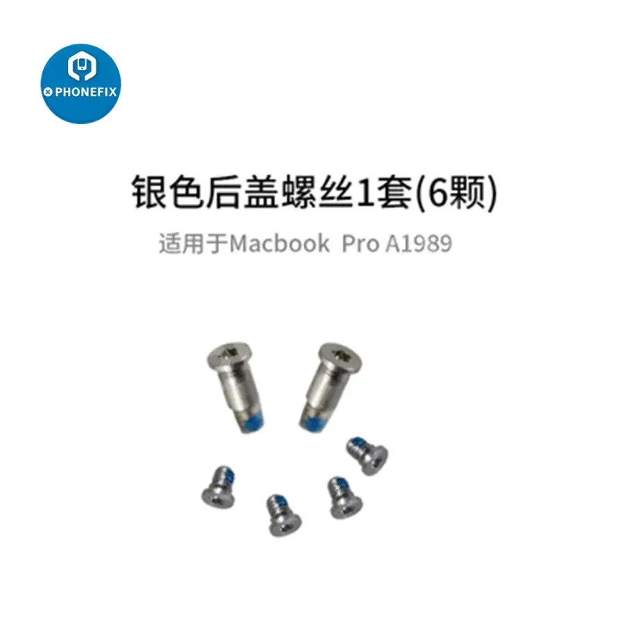 Set of 10 PhoneFIX Apple MacBook Pro Air Retina back cover screws for secure laptop assembly.