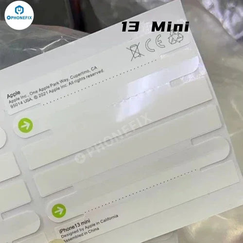 Autocollant de scellage PhoneFIX pour boîte d'iPhone 13/14/15/16/17 Pro Max, accessoire adhésif pour téléphone permettant une fermeture sécurisée et un marquage.