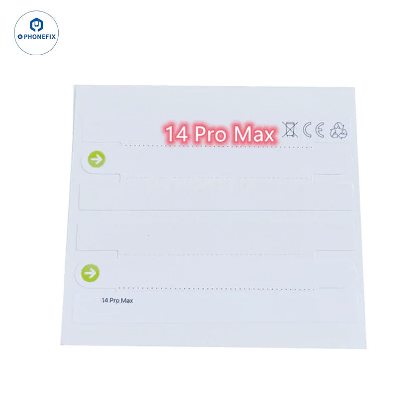 Étiquette de sécurité PhoneFIX pour emballage iPhone 14 Pro Max, étanche et inviolable, pour accessoires de téléphone.