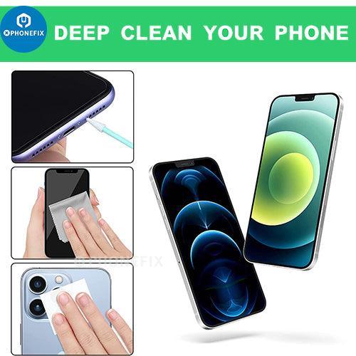 PhoneFIX multifunction cleaning brush toolkit for cell phones, earbuds, tablets, and laptops cleaning accessories.
