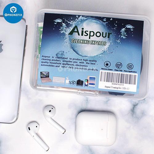 PHONEFIX multifunction cleaning brush toolkit for cell phones, earbuds, tablets, and laptops with various cleaning tools.