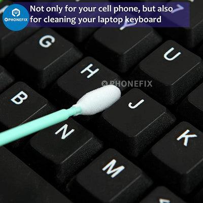 PHONEFIX multifunction cleaning brush toolkit for cell phones, earbuds, tablets, and laptops with various brush heads for delicate cleaning.