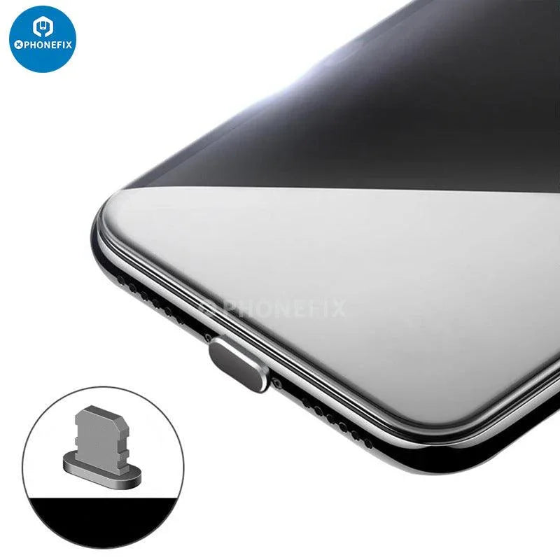 Aluminum alloy anti-dust plug for iPhone USB charging port, dustproof cap, durable phone accessory by PHONEFIX