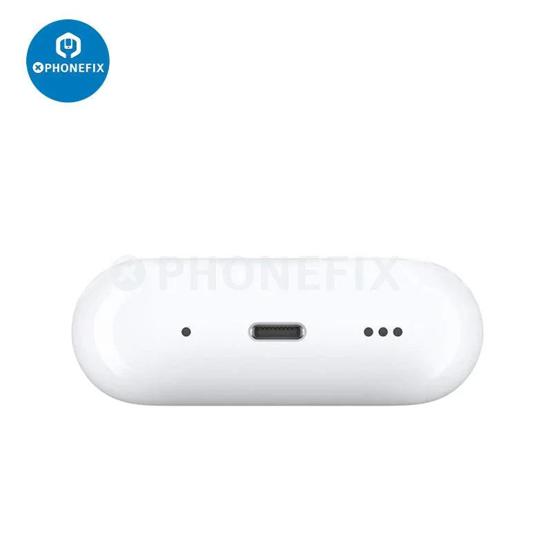 PhoneFIX AirPods Pro 2nd/3rd wireless earphones with MagSafe charging case, shown with charging case and earbuds.