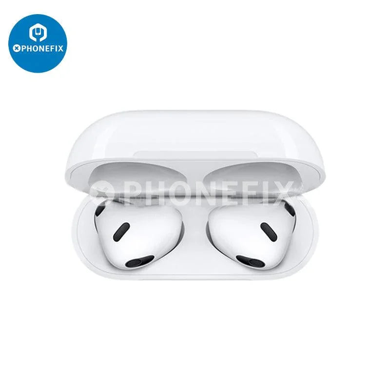 Wireless AirPods Pro 2nd/3rd generation earphones with MagSafe charging case, shown with sleek design and charging features.