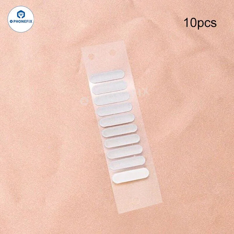 Set of 10 PHONEFIX universal phone dustproof net speaker earpiece stickers, protective accessories for mobile devices.