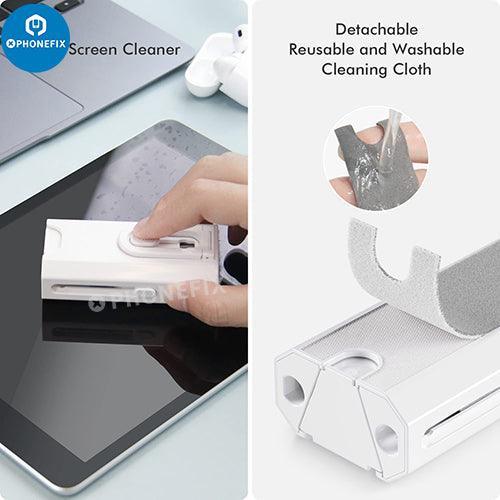 Kit de nettoyage multifonction PhoneFix pour boîtier d'écouteurs Bluetooth AirPods, comprenant des brosses et des outils pour le nettoyage et l'entretien.