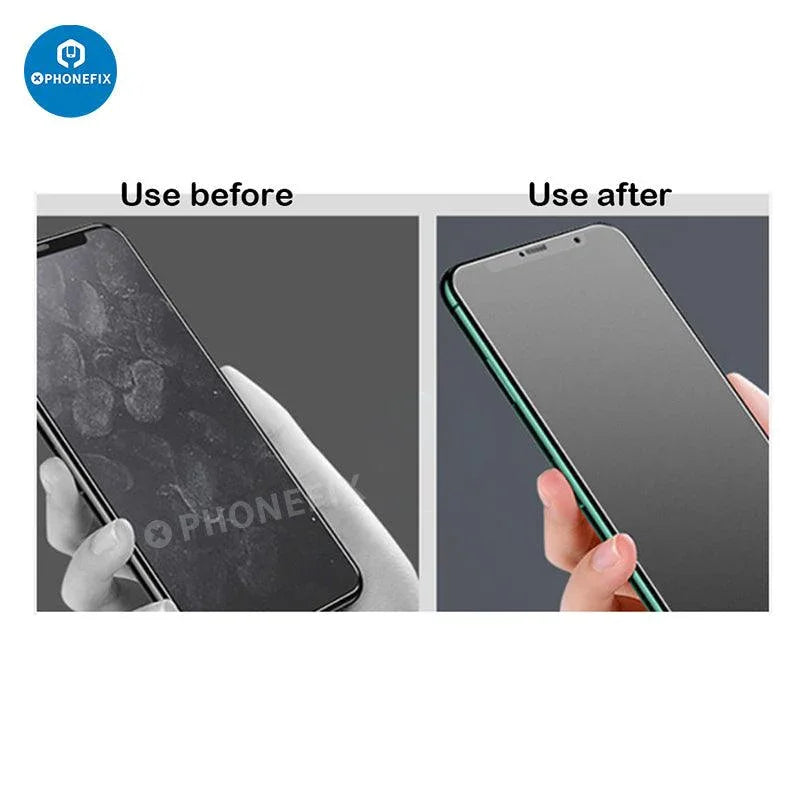 PHONEFIX microfiber polishing cloth for phone, watch, and tablet screens, ideal for cleaning and screen maintenance.