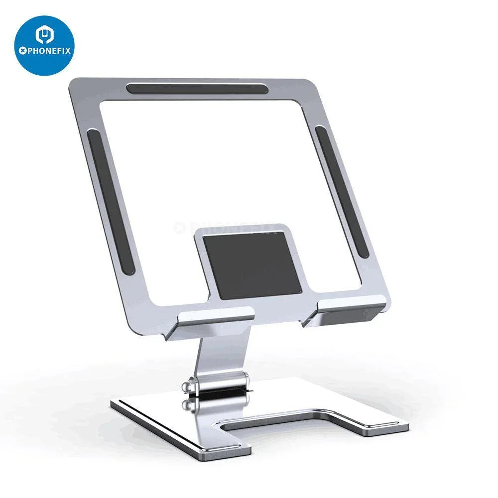 Adjustable PHONEFIX mobile phone and tablet desktop stand, lightweight holder for hands-free viewing and easy device positioning.