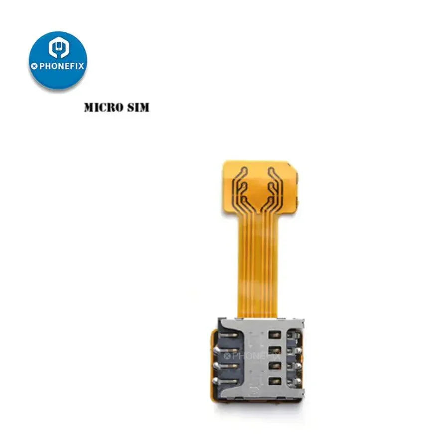 PHONEFIX dual SIM slot extension cable for nano, micro, and mini SD cards, phone accessory for expanding SIM and SD card options
