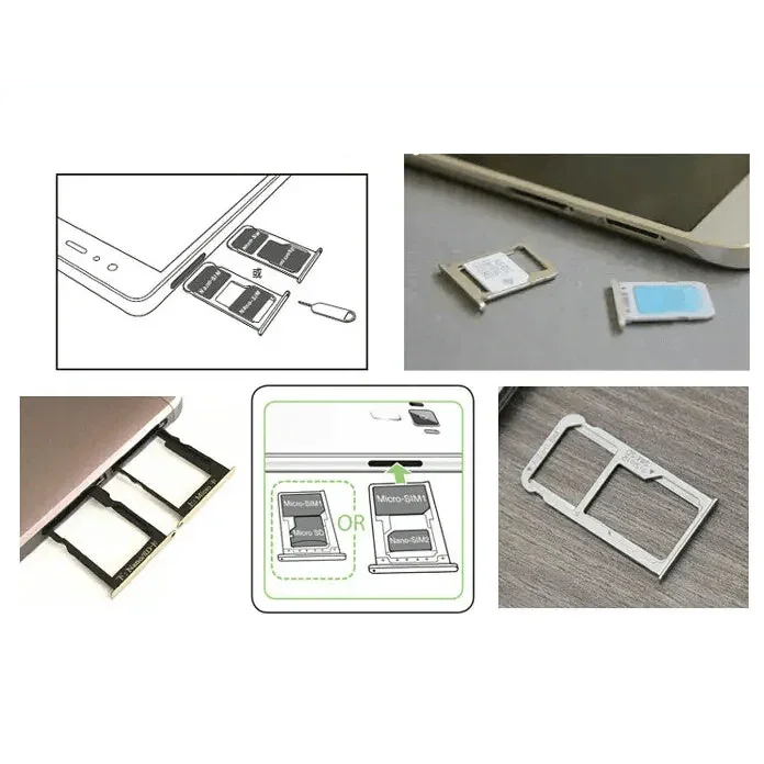 PhoneFIX SIM slot dual extension cable for Nano, Micro, and Mini SD cards, used as a phone accessory for data extension.