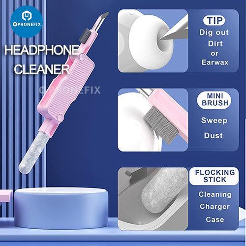 PHONEFIX multifunction electronics cleaner kit for phones and tablets, includes cleaning tools for screens and devices.