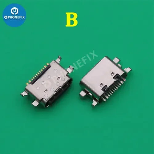 Lenovo Tab M10 charging connector USB C Micro 3.1 female port replacement part by PHONEFIX, showing a close-up of the port.