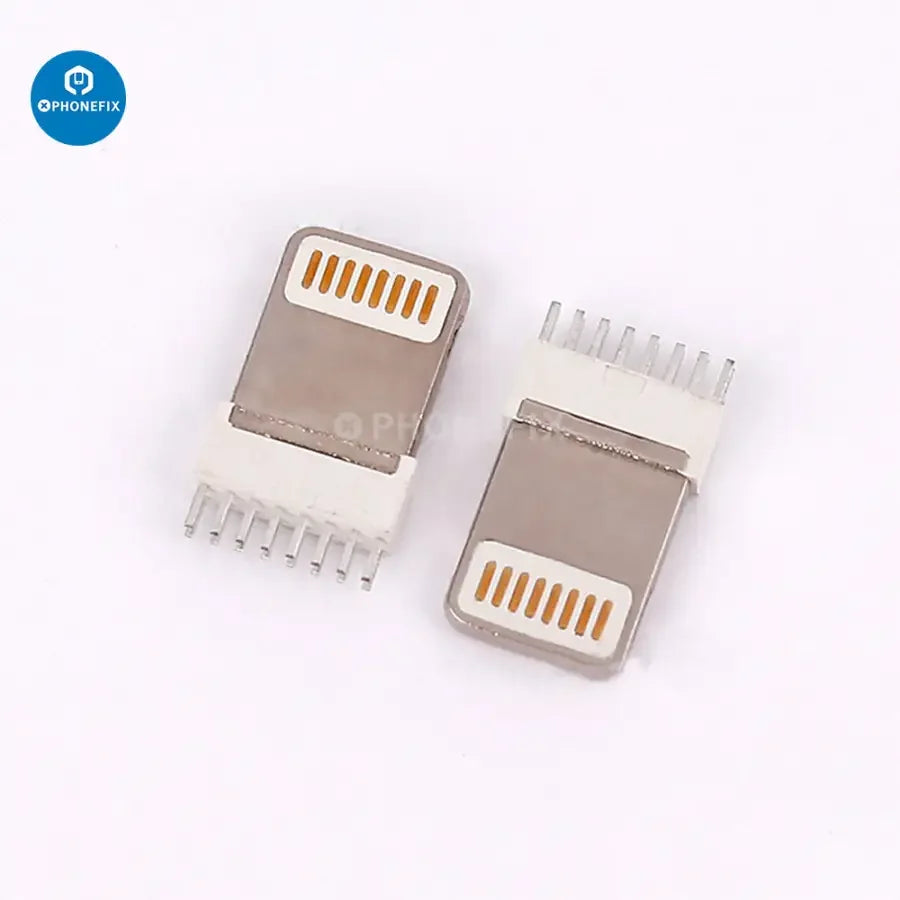 PHONEFIX 8-pin Lightning dock USB plug male connector for iPhone data transfer and OTG interface, compatible with various devices.