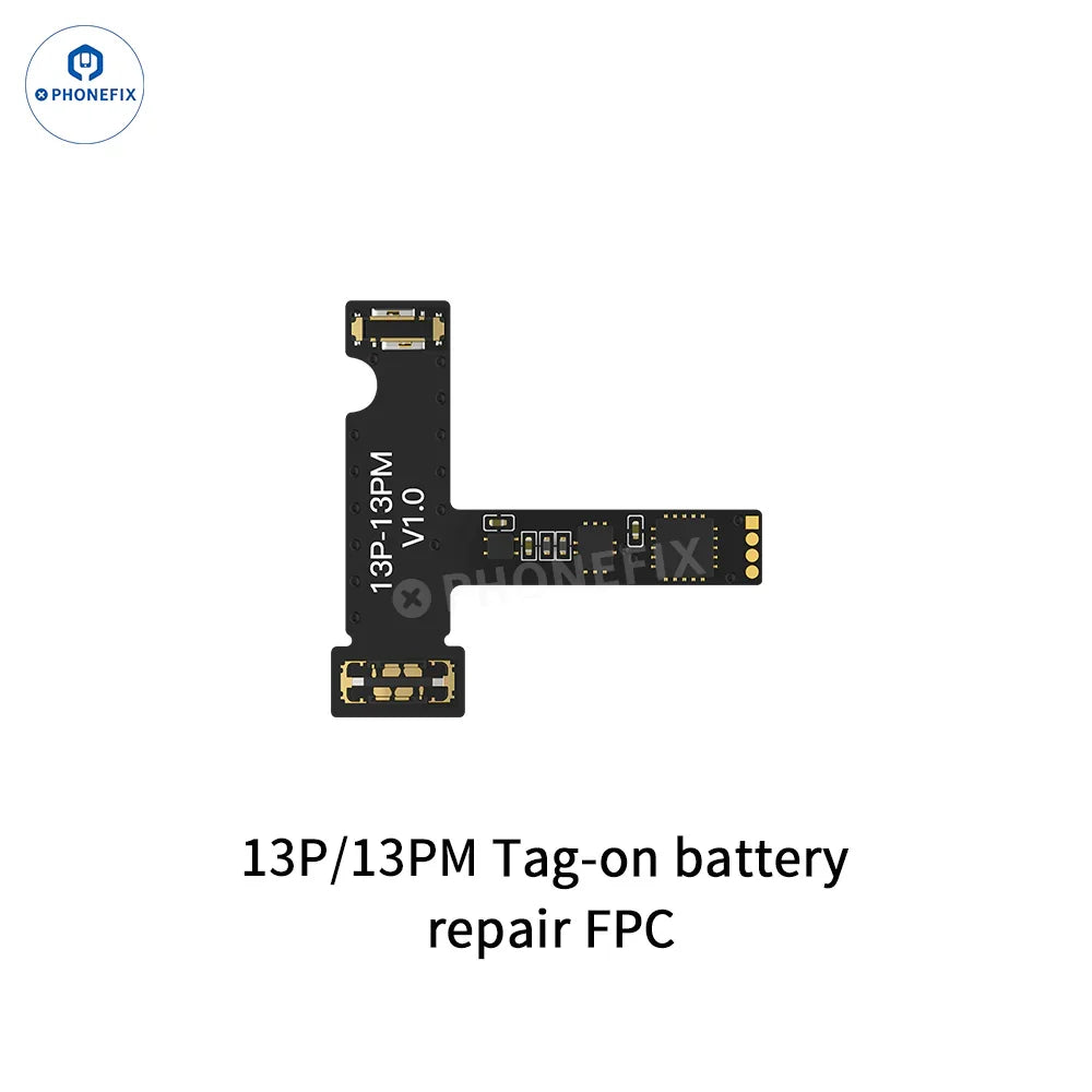 PHONEFIX AWESHINE FC01 mobile phone programmer for iPhone battery, showing device connected for battery read and write functions.