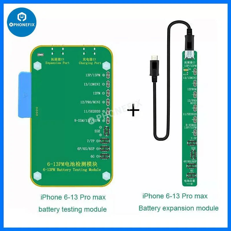 PhoneFix JC Battery Detection Expansion Module for iPhone 6 to 15 Pro Max, phone programmer tool for battery testing and repair.