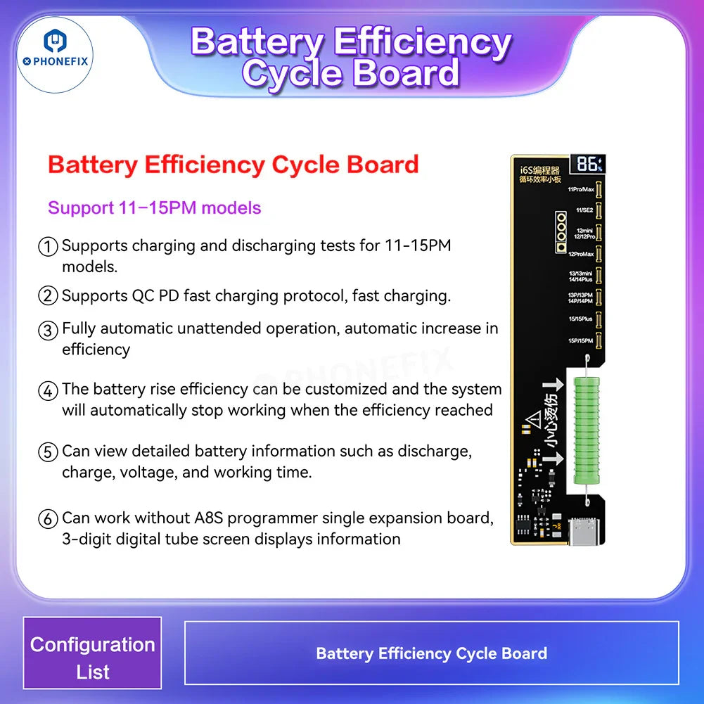PHONEFIX i2C i6S A8S, programmateur de téléphone pour la réparation des écrans True Tone et Face ID des iPhone, présentant l'appareil et les outils en utilisation.