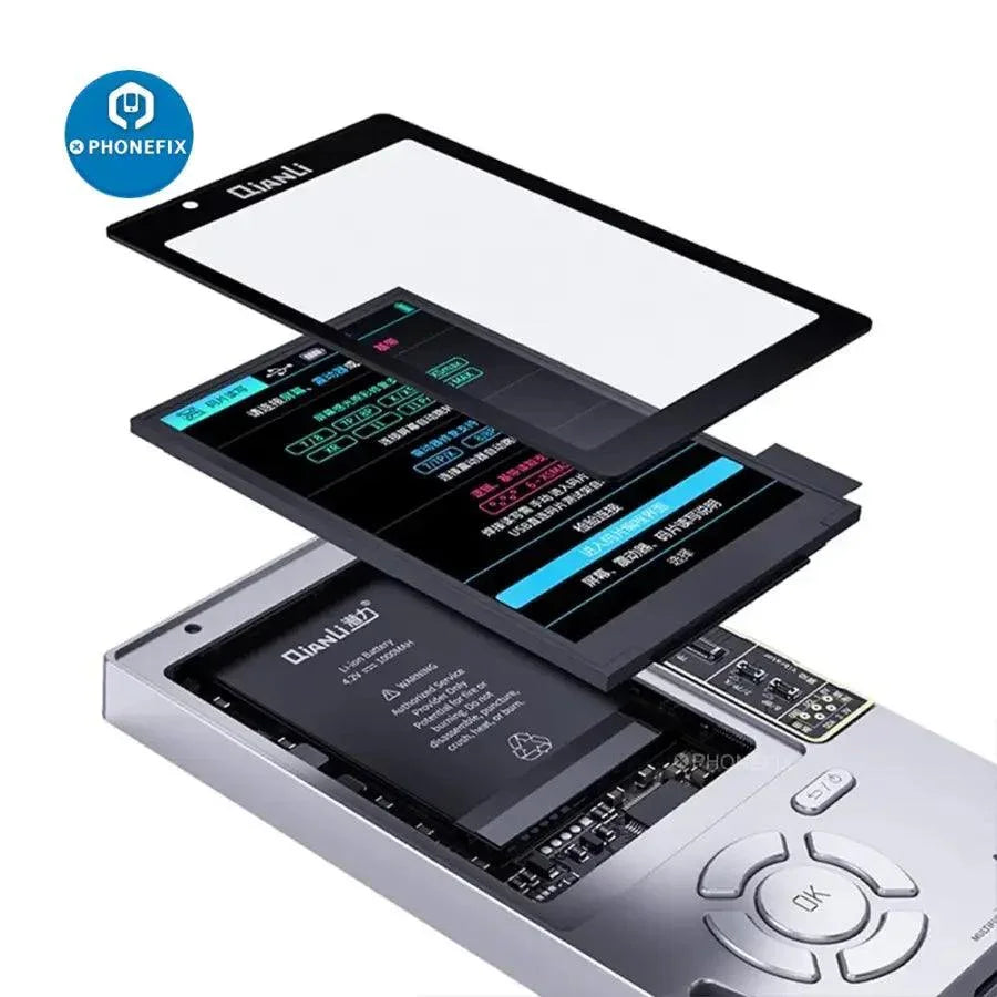 PhoneFix Qianli Apollo Programmer for iPhone 6-13 Pro Max battery and True Tone calibration, device repair tool for Apple smartphones.