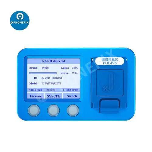 JC P7S Nand Programmer by PHONEFIX for iPhone and iPad, showing the compact phone read/write tool in black.