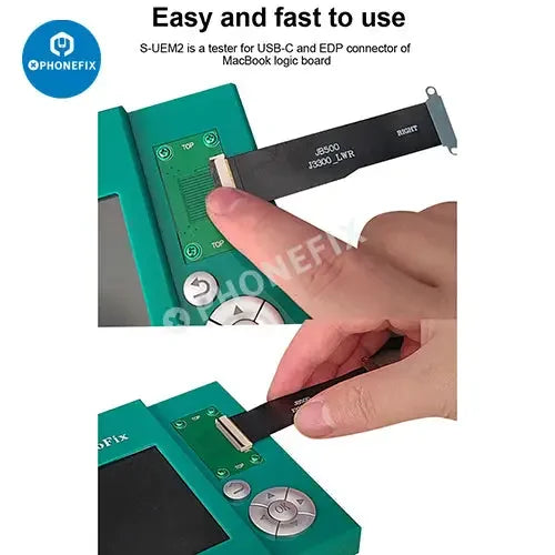 PhoneFix S-UEM2 USBC EDP meter pour la réparation de la carte logique MacBook, utilisé pour diagnostiquer et tester les connexions EDP USB-C des MacBook.