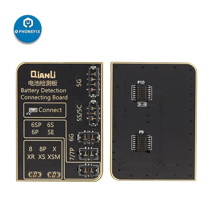QianLi iCopy iPhone LCD screen light sensor and battery programmer by PHONEFIX, showing the device and connectors.