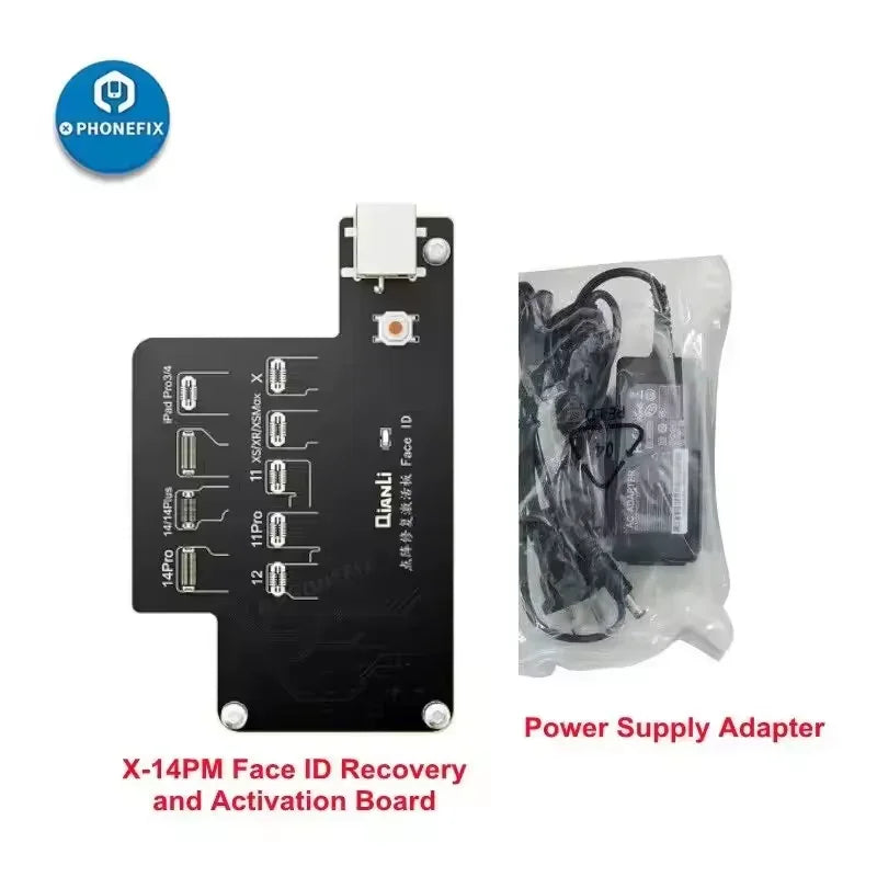 PHONEFIX QianLi iCopy iPhone LCD screen light sensor and battery programmer with face ID board for device repair.