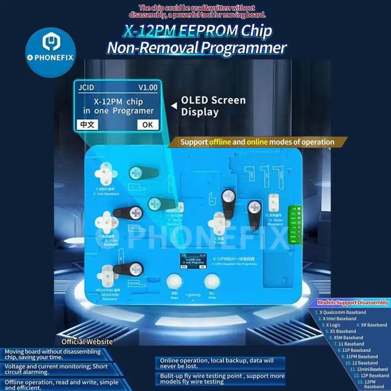 PhoneFIX JC Baseband EEPROM chip programmer for iPhone X to Pro Max, used for phone repair and baseband management.