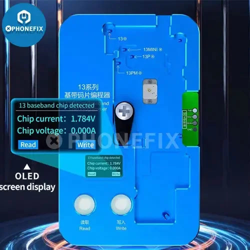 PHONEFIX JC Baseband EEPROM chip programmer for iPhone X to Pro Max, used for repairing baseband and firmware updates.