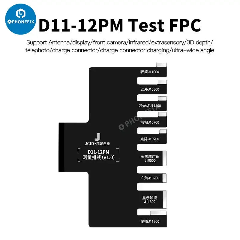 PHONEFIX JCID-D11 multifunctional digital detector for phone programming with JC intelligent maintenance drawings, compact device with interface.