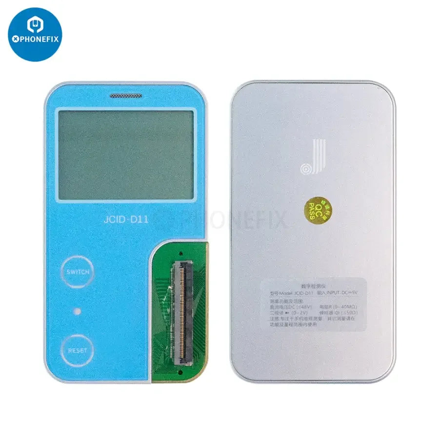 PHONEFIX JCID-D11 multifunctional digital detector for phone programming with JC intelligent maintenance drawings, handheld electronic device.