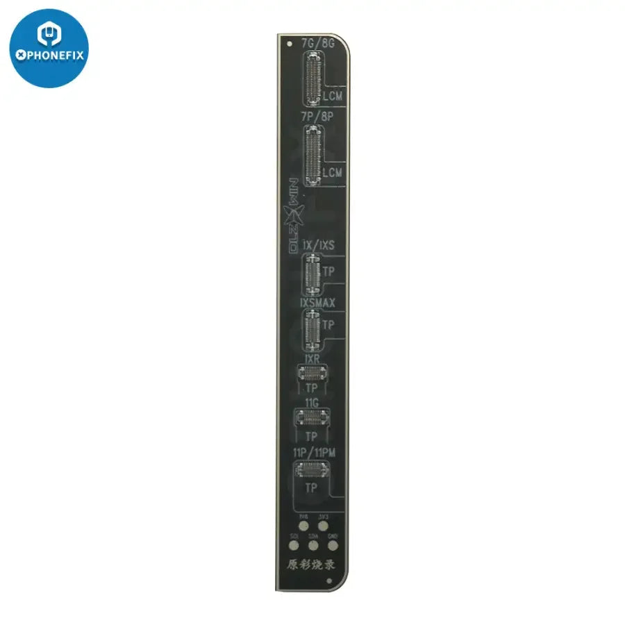 PHONEFIX R200 multifunctional true tone recovery tester for iPhone 8-14 Plus, showing device interface and testing features.