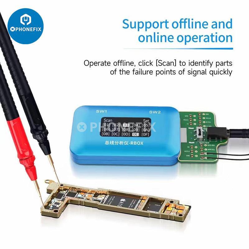 PHONEFIX JC-ID RBOX Analyseur de bus&nbsp;: outil de détection et de réparation des pannes de signal téléphonique, appareil compact pour le diagnostic des problèmes de signal mobile