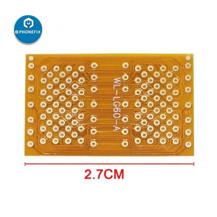 PhoneFix ribbon flex cable for iPhone 5S, 6, iPad 2, 3, 4, Air 12 NAND testing and repair, showing the flexible connector and wiring.