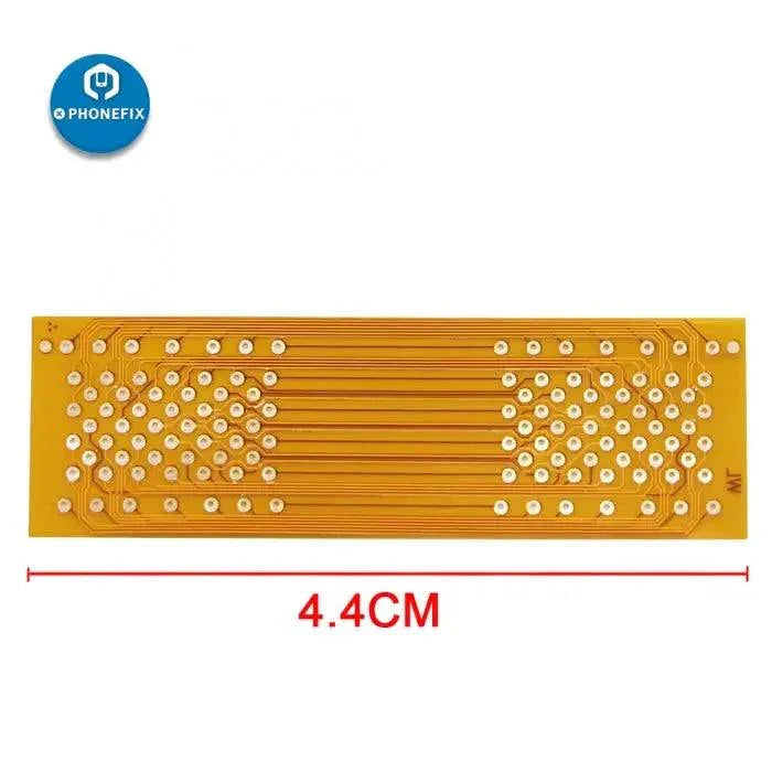 PhoneFix ribbon flex cable for iPhone 5S, 6, iPad 2/3/4, Air 12 NAND testing and repair, showing the flexible cable with connectors.