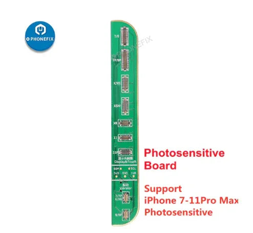 PhoneFix JCID V1S PRO Programmer for BGA315, BGA110, BGA70 chips used in iPhone and iPad repair, shown with a circuit board.