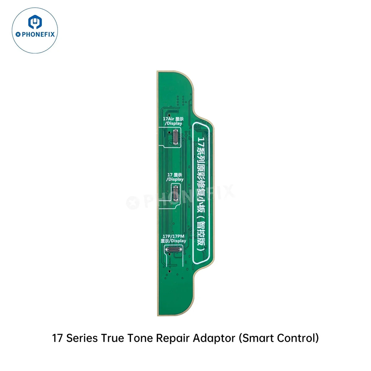 PHONEFIX JC V1SE Restore True Tone programmer for iPhone 7-16 Plus screens, showing internal circuit board and connection ports.