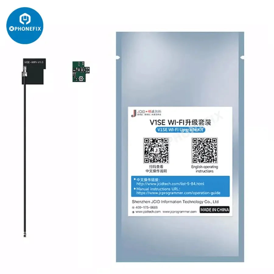 JC V1SE Phone Programmer for iPhone screen, battery, and Face ID repair by PHONEFIX, used for iPhone repair and diagnostics.