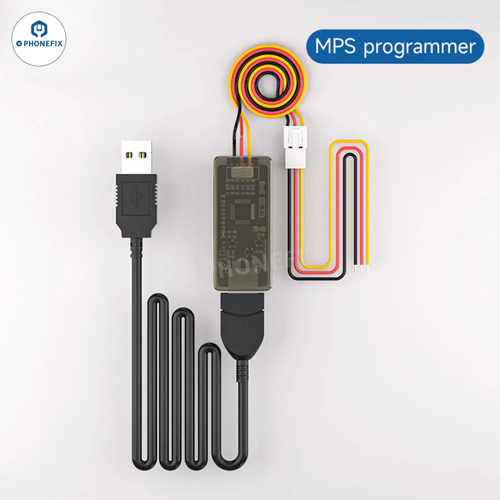 PHONEFIX XZZ MPS Programmer offline board for phone chip read and write, with notebook and tool for device programming.