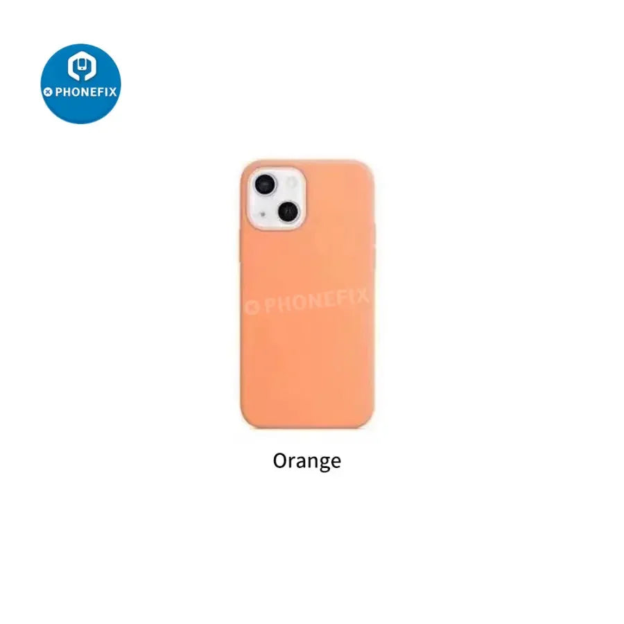 PhoneFIX iPhone 13 shockproof soft silicone case with MagSafe, designed for durable protection and easy wireless charging.